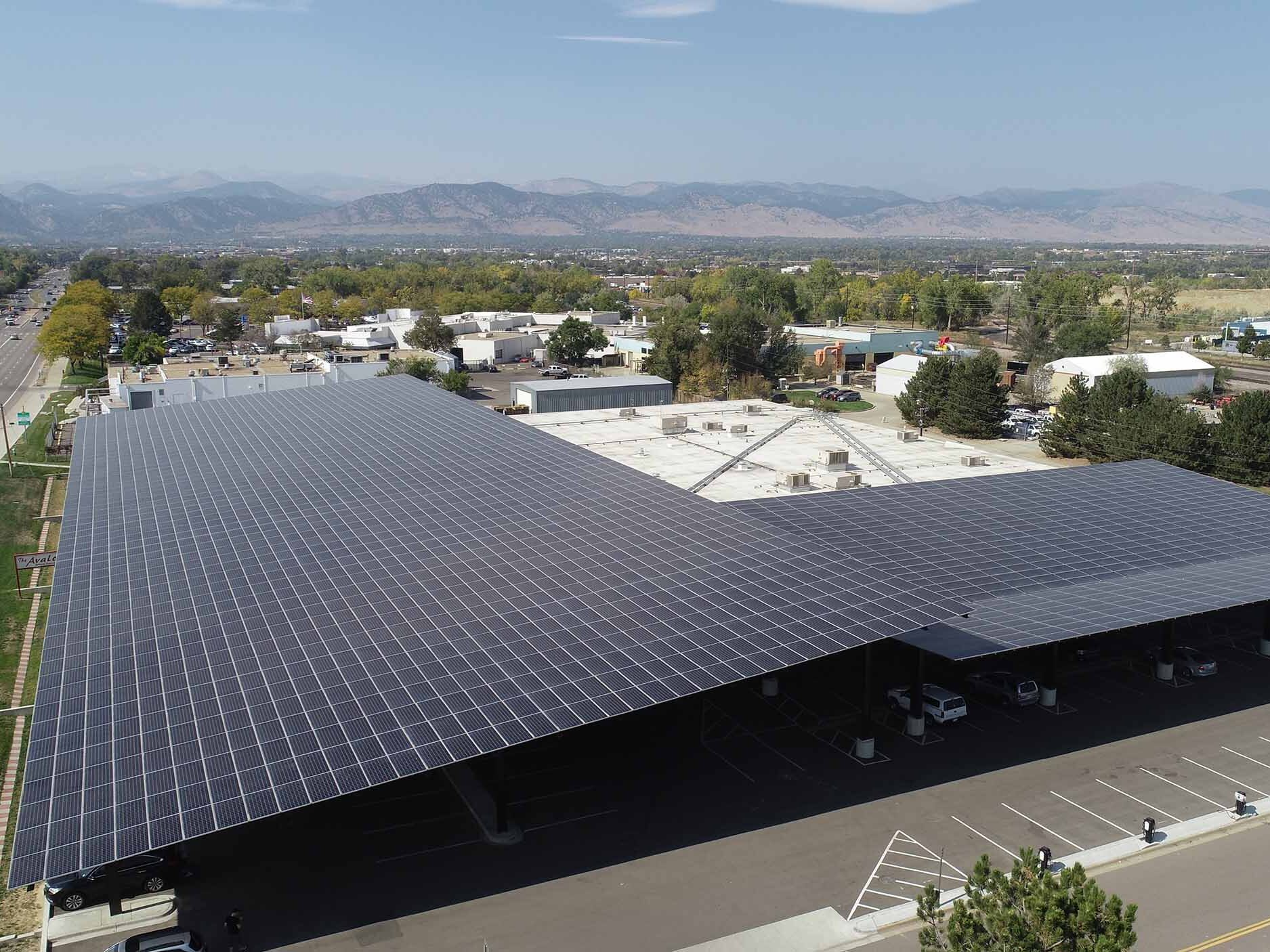 1.3 MW Solar Carport – Largest mono-slope carport in the US