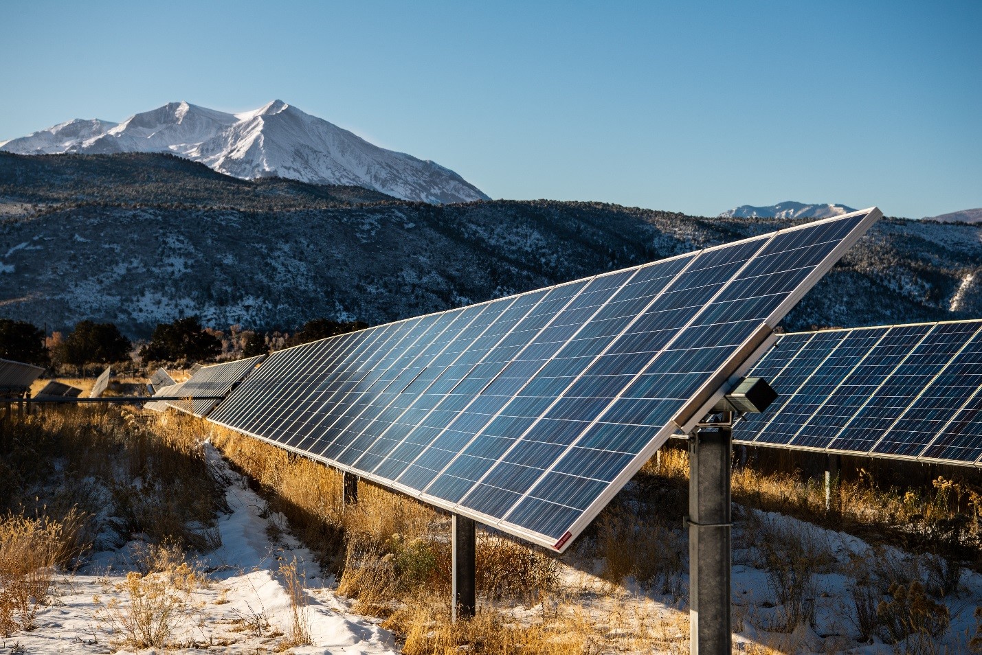 Ground mount solar array in the mountains